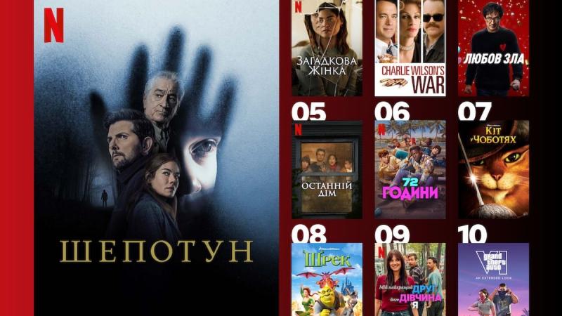 Найбільш затребувані фільми на Netflix в Україні - ідеї для вечірнього перегляду з друзями або родиною.