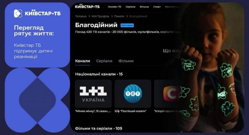 Коли перегляд стає порятунком: як Київстар ТБ підтримує дитячі реанімаційні відділення